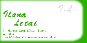 ilona letai business card