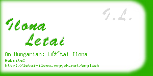 ilona letai business card